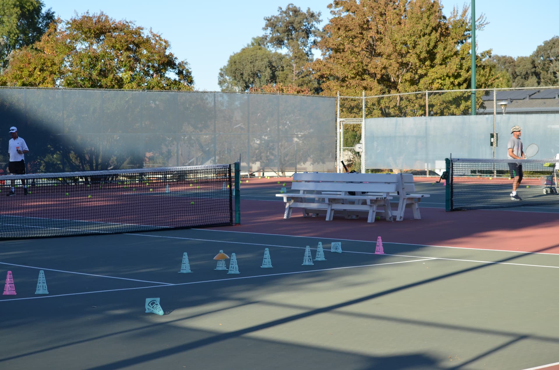 The tennis courts at Walnut Country Crossings in Concord, California